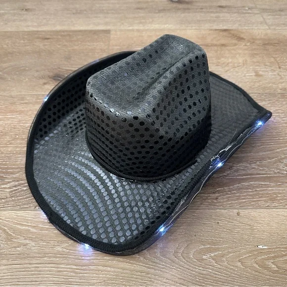 Black sequins cowgirl hat - Picture 1 of 2